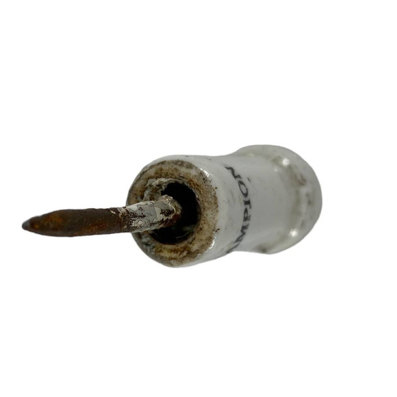 Vintage CHAMPION Porcelain Post with Metal Point Possibly Partial Part Small - Picture 2 of 12